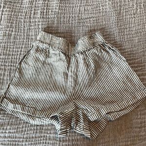 Reformation Pin-stripe Linen Shorts